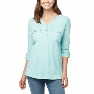 Gloria Vanderbilt, Penelope Pullover Top, Seafoam, Size M